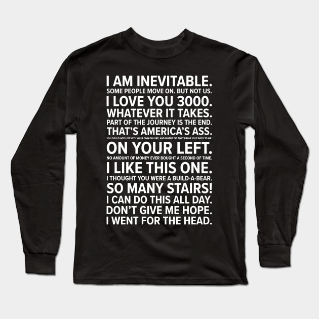 Endgame Quotes Long Sleeve T-Shirt by barberdesigniow